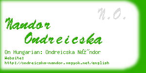 nandor ondreicska business card